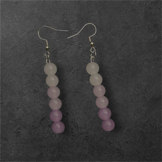 Purple beaded earrings