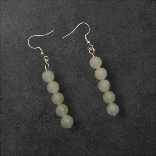 Jade beaded earrings